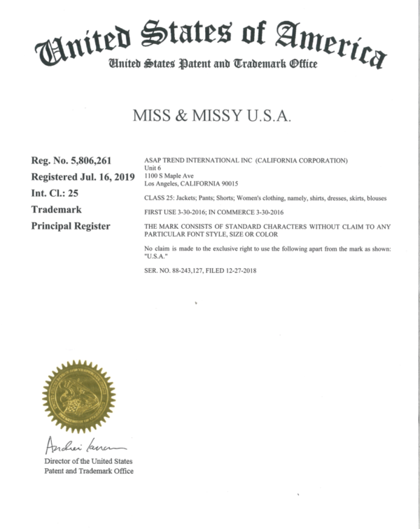 MISS & MISSY U.S.A.