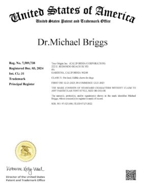 Tree Origin Inc. - Dr.Michael Briggs